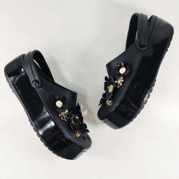 crocs crocband platform metallic clog